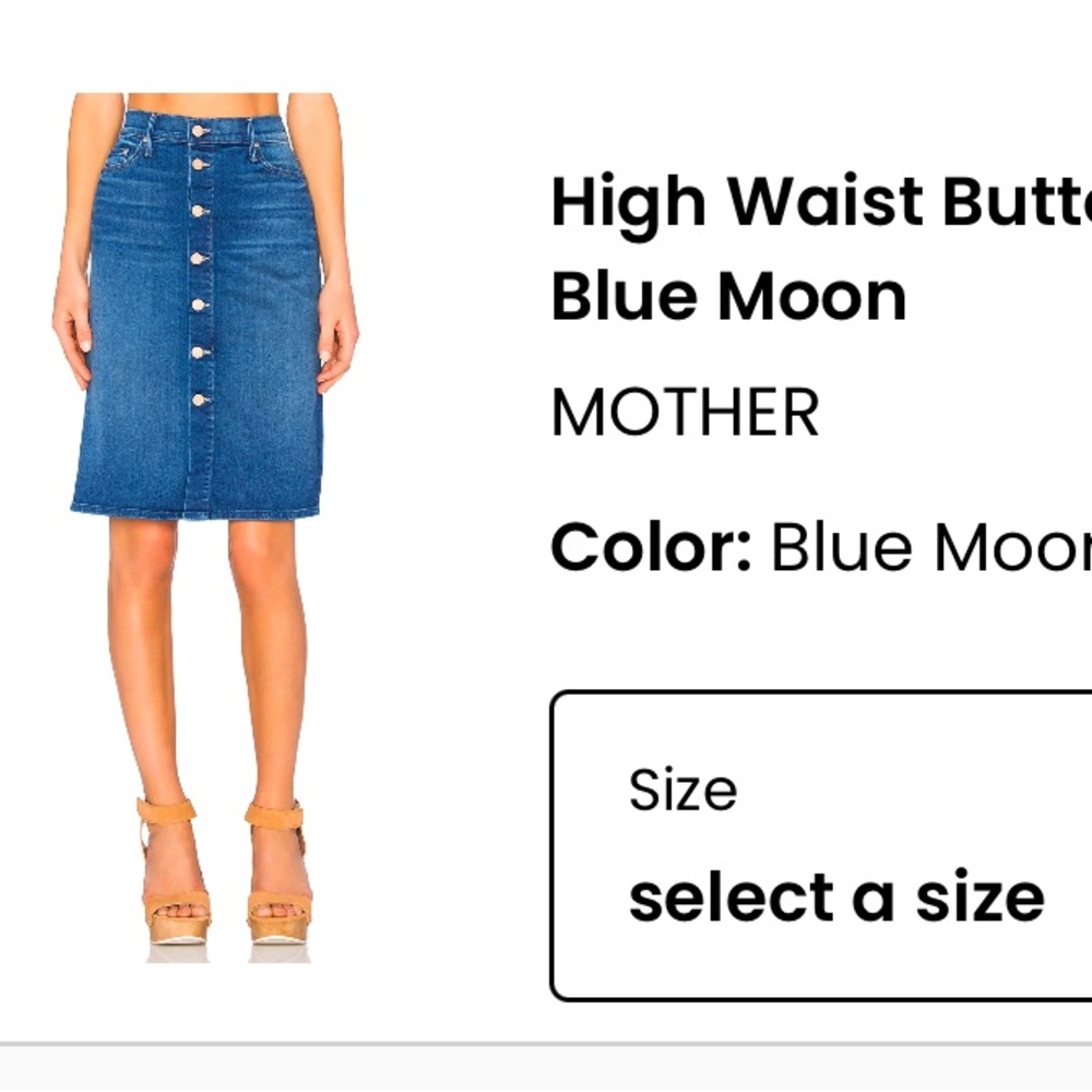 Mother button up skirt